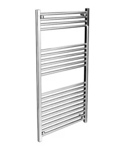 Diamond Heated Towel Rail - 600mm x 1200mm - Chrome - Straight