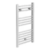 Diamond Heated Towel Rail - W400mm x H800mm - Chrome - Straight