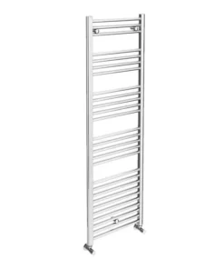 Diamond Heated Towel Rail - W500 x H1600mm - Chrome - Straight