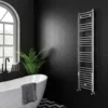 Diamond Heated Towel Rail - 400mm x 1600mm - Chrome - Straight -Cheap Bathroom Heating Store COL007 PROD1