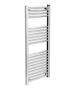 Diamond Heated Towel Rail - W400 x H1200mm - Chrome - Straight