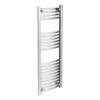 Diamond Curved Heated Towel Rail - W400 x H1200mm - Chrome -Cheap Bathroom Heating Store COL018 Diamond Heated Towel Rail