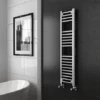 Diamond Heated Towel Rail - W300 x H1200mm - Chrome - Straight -Cheap Bathroom Heating Store COL021 n p