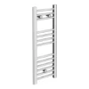 Diamond Heated Towel Rail - W300 x H800mm - Chrome - Straight