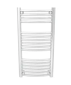 Diamond Curved Heated Towel Rail - W500 x H1000mm - Chrome -Cheap Bathroom Heating Store COL025 D2 460