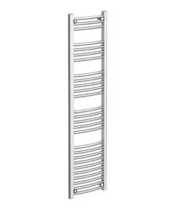 Diamond Curved Heated Towel Rail - W400 x H1600mm - Chrome -Cheap Bathroom Heating Store COL026 n d1 460