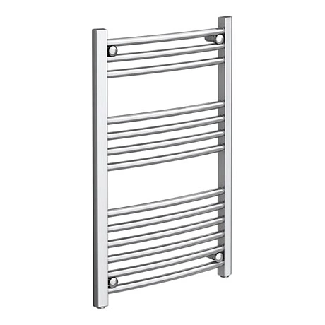 Diamond Curved Heated Towel Rail - W500 x H800mm - Chrome 3 Diamond Curved Heated Towel Rail - W500 x H800mm - Chrome