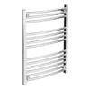 Diamond Curved Heated Towel Rail - W600 x H800mm - Chrome