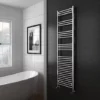 Diamond Heated Towel Rail - W500 x H1800mm - Chrome - Straight