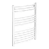 Diamond Curved Heated Towel Rail - W600 x H800mm - White -Cheap Bathroom Heating Store COL045 n p