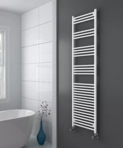 Diamond Heated Towel Rail - W500 x H1800mm - White - Straight -Cheap Bathroom Heating Store COL046 lifestyle towel rail 460