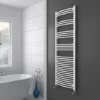 Diamond Curved Heated Towel Rail - W600 x H1800mm - White