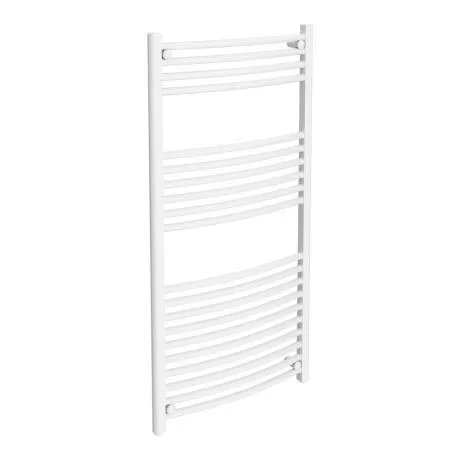 Diamond Curved Heated Towel Rail - W600 x H1200mm - White 3 Diamond Curved Heated Towel Rail - W600 x H1200mm - White