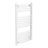 Diamond Curved Heated Towel Rail - W500 x H1000mm - White -Cheap Bathroom Heating Store COL060 p