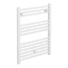 Diamond Heated Towel Rail - W600 x H800mm - White - Straight -Cheap Bathroom Heating Store COL063 N P