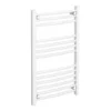 Diamond Curved Heated Towel Rail - W500 x H800mm - White -Cheap Bathroom Heating Store COL066 P1