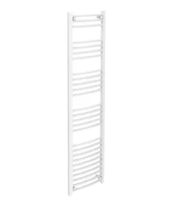 Diamond Curved Heated Towel Rail - W400 x H1600mm - White -Cheap Bathroom Heating Store COL067 n d1 460