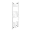 Diamond Curved Heated Towel Rail - W300 x H1000mm - White