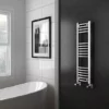 Diamond Curved Heated Towel Rail - W300 x H1000mm - Chrome -Cheap Bathroom Heating Store COL074 n prod