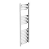 Diamond Curved Heated Towel Rail - W300 x H1200mm - Chrome