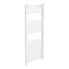 Diamond Heated Towel Rail - W400 x H1200mm - White - Straight