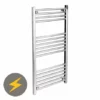 Diamond Straight Electric Heated Towel Rail - W500 x H1000mm - Chrome -Cheap Bathroom Heating Store Diamond Straight Electric Heated Towel Rail 500 x 1000mm Chrome n p