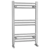 York Flat Heated Towel Rail - W600 x H800mm - Chrome