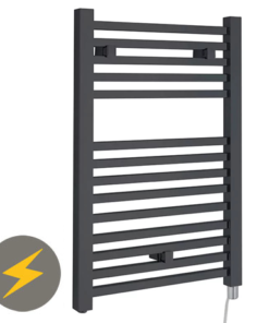 Hudson Reed 690 x 500mm Electric Square Heated Towel Rail - Anthracite - HL152