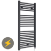 Hudson Reed 1110 x 500mm Electric Square Heated Towel Rail - Anthracite - HL153