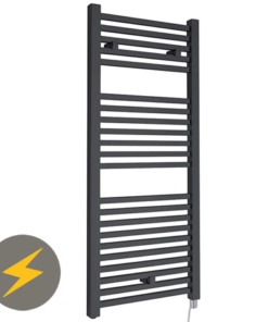 Hudson Reed 1110 x 500mm Electric Square Heated Towel Rail - Anthracite - HL153