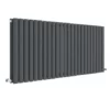 Hudson Reed Revive 600 x 1398mm Horizontal Double Panel Radiator - Anthracite - HLA40D -Cheap Bathroom Heating Store HLA40D P