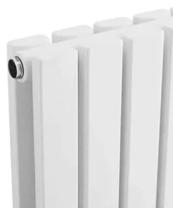 Hudson Reed Sloane 600 x 1398mm Horizontal Double Panel Radiator - Satin White - HLW59D -Cheap Bathroom Heating Store HLW60D D2 460 3