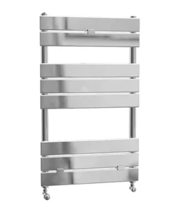 Malham Straight Flat Panel Heated Towel Rail - W500 x H840mm - Chrome