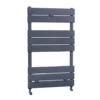 Malham Straight Flat Panel Heated Towel Rail - W500 x H840mm - Anthracite -Cheap Bathroom Heating Store HTR010 p