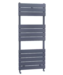 Malham Straight Flat Panel Heated Towel Rail - W500 x H1213mm - Anthracite