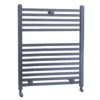 Lindley Straight Heated Towel Rail - W500 x H690mm - Anthracite -Cheap Bathroom Heating Store HTR022 p