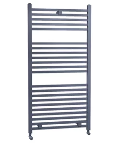 Lindley Straight Heated Towel Rail - W500 x H1110mm - Anthracite