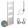 Cube 500 x 1420mm Heated Towel Rail (incl. Valves + Electric Heating Kit)