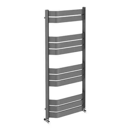 Milan Bow-Fronted Anthracite 1200 x 550 Designer Flat Panel Heated Towel Rail 6 Milan Bow-Fronted Anthracite 1200 x 550 Designer Flat Panel Heated Towel Rail - Image 4