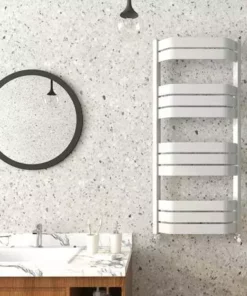 Milan Bow-Fronted White 1200 x 550 Designer Flat Panel Heated Towel Rail 8 Milan Bow-Fronted White 1200 x 550 Designer Flat Panel Heated Towel Rail -Cheap Bathroom Heating Store MBTR125W4 d2 460