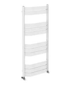 Milan Bow-Fronted White 1200 x 550 Designer Flat Panel Heated Towel Rail 9 Milan Bow-Fronted White 1200 x 550 Designer Flat Panel Heated Towel Rail -Cheap Bathroom Heating Store MBTR125W4 d3 460