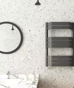 Milan Bow-Fronted Anthracite 850 x 550 Designer Flat Panel Heated Towel Rail 9 Milan Bow-Fronted Anthracite 850 x 550 Designer Flat Panel Heated Towel Rail -Cheap Bathroom Heating Store MBTR855A4 detail2 460