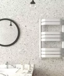 Milan Bow-Fronted White 850 x 550 Designer Flat Panel Heated Towel Rail 8 Milan Bow-Fronted White 850 x 550 Designer Flat Panel Heated Towel Rail -Cheap Bathroom Heating Store MBTR855W4 d2 460