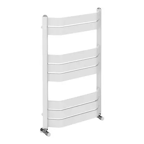 Milan Bow-Fronted White 850 x 550 Designer Flat Panel Heated Towel Rail 6 Milan Bow-Fronted White 850 x 550 Designer Flat Panel Heated Towel Rail - Image 4