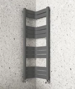 Milan Corner Anthracite 1200 x 300 x 300 Heated Towel Rail