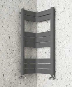 Milan Corner Anthracite 850 x 300 x 300 Heated Towel Rail