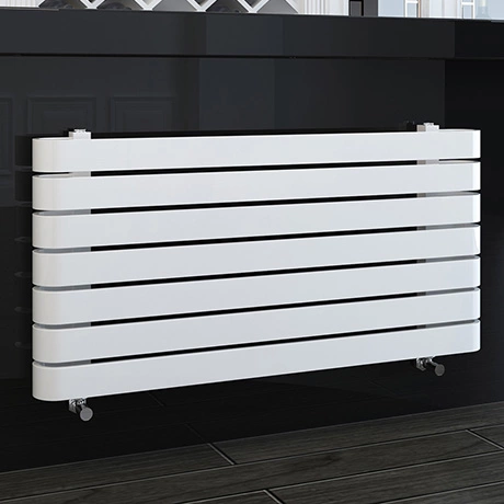 Milan Curved White 1000 x 500 Horizontal Designer Flat Panel Heated Towel Rail 3 Milan Curved White 1000 x 500 Horizontal Designer Flat Panel Heated Towel Rail