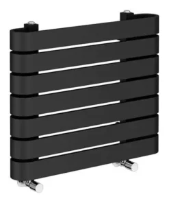 Milan Curved Anthracite 600 x 500 Horizontal Designer Flat Panel Heated Towel Rail -Cheap Bathroom Heating Store MCTR56A3 d3 460