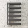 Milan Curved Anthracite 850 x 500 Designer Flat Panel Heated Towel Rail - 6 Sections -Cheap Bathroom Heating Store MCTR855A1 p