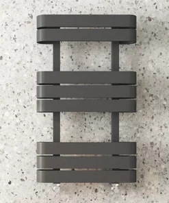 Milan Curved Anthracite 850 x 500 Designer Flat Panel Heated Towel Rail